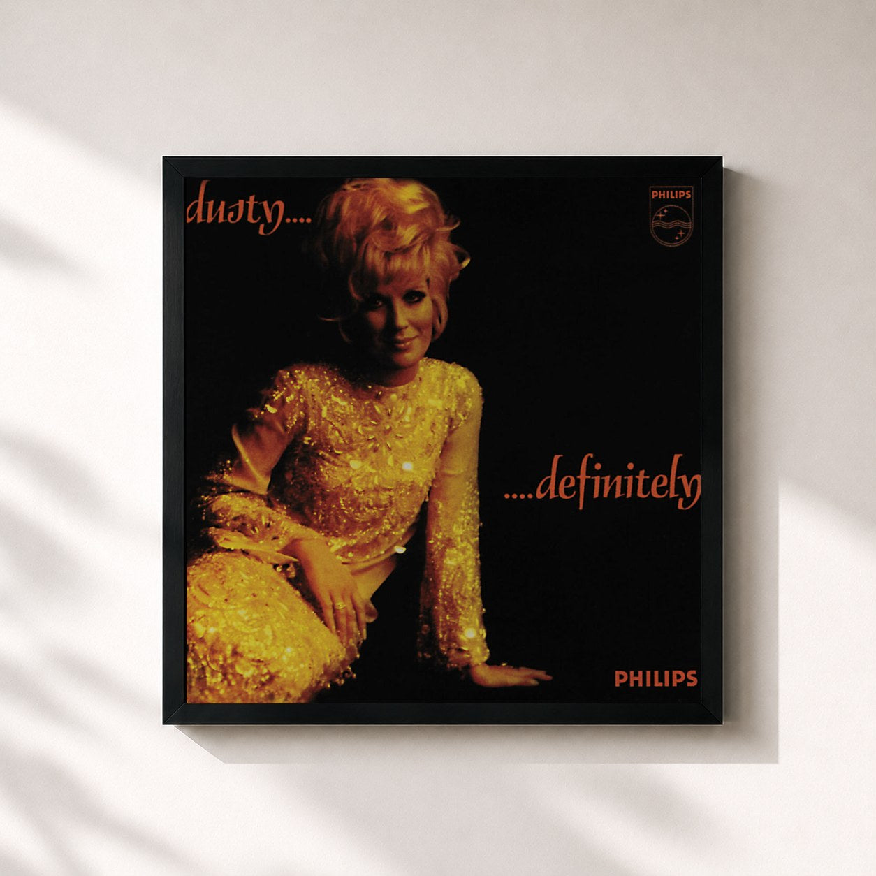 #noir Tableau carré de l'album Dusty... Definitely (Expanded Edtion) de Dusty Springfield, cadre noir 32x32 cm