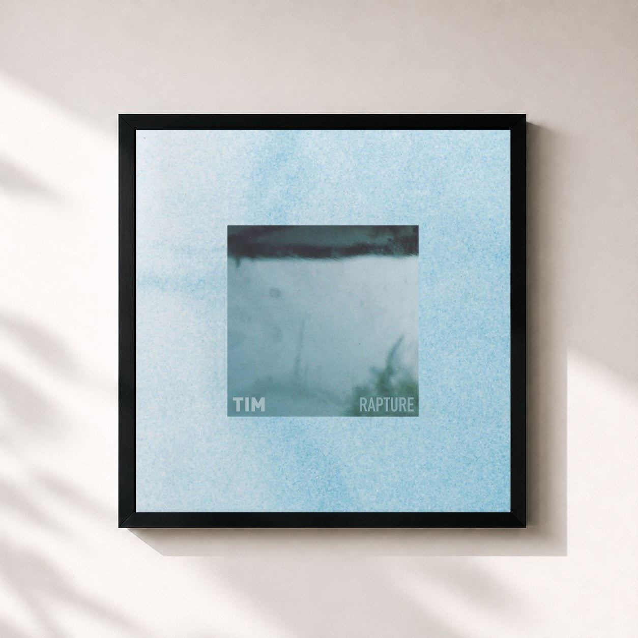 #noir Tableau carré de l'album Rapture de Tim, cadre noir 32x32 cm