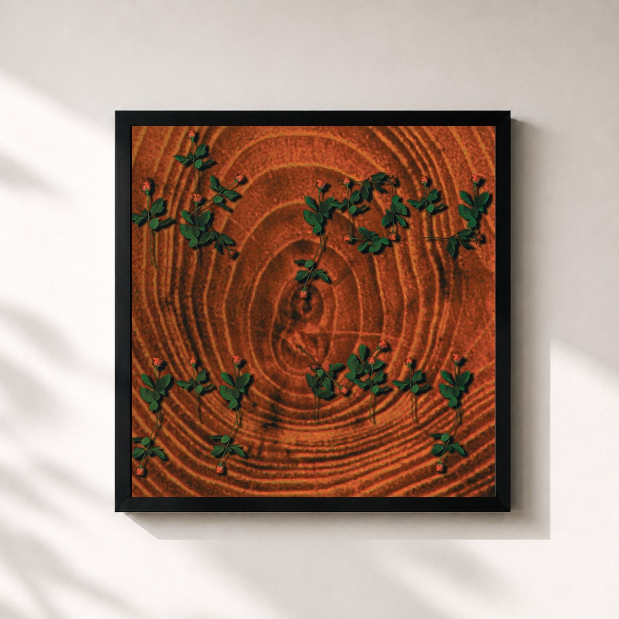 #noir Tableau carré de l'album Ik Jou & Jij Mij de Van Dik Hout, cadre noir 32x32 cm