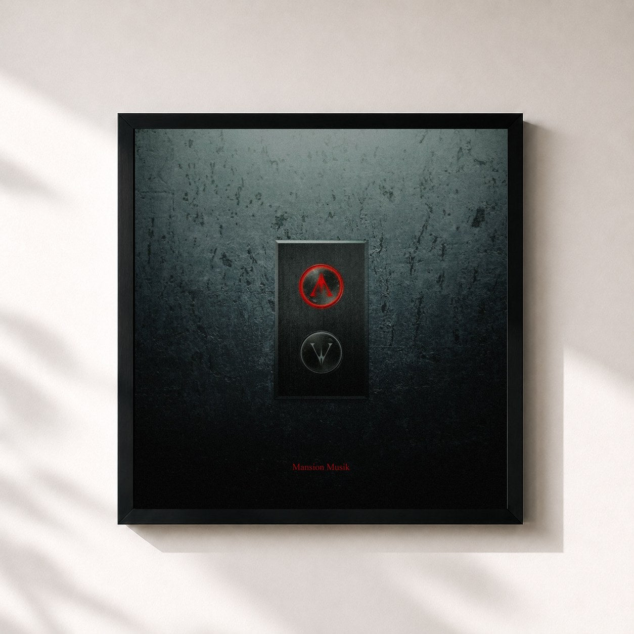 #noir Tableau carré de l'album MANSION MUSIK de Trippie Redd, cadre noir 32x32 cm