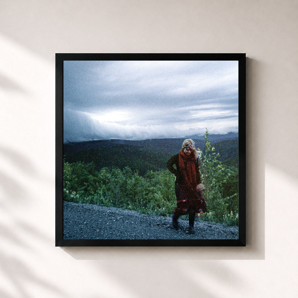 #noir Tableau carré de l'album Heart Of My Own de Basia Bulat, cadre noir 32x32 cm