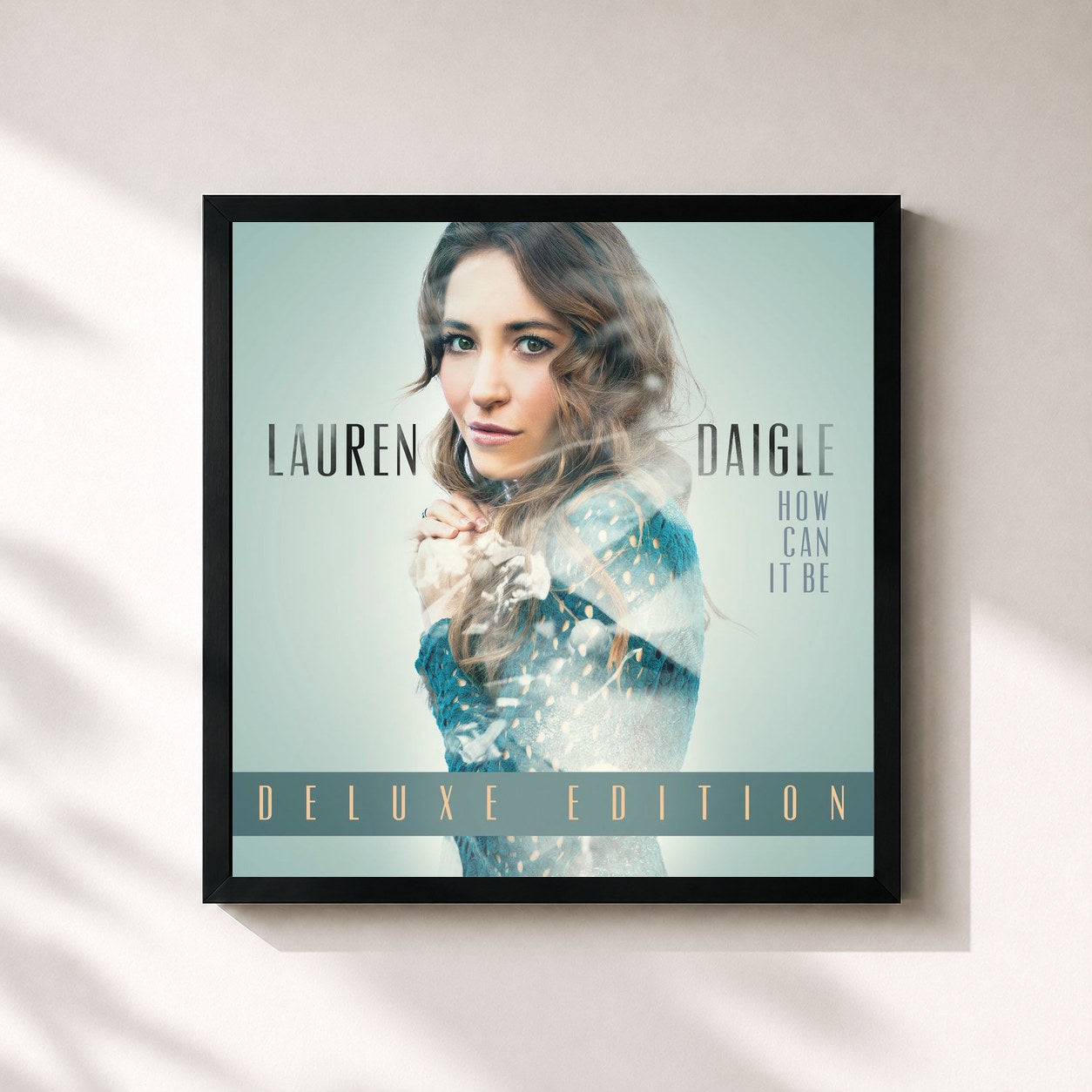#noir Tableau carré de l'album How Can It Be (Deluxe Edition) de Lauren Daigle, cadre noir 32x32 cm