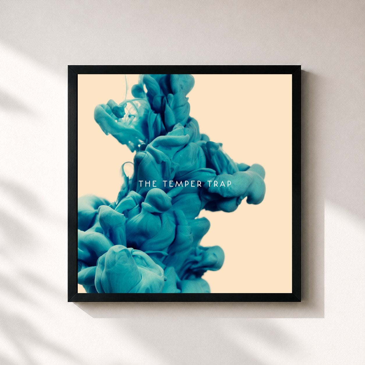 #noir Tableau carré de l'album The Temper Trap de The Temper Trap, cadre noir 32x32 cm