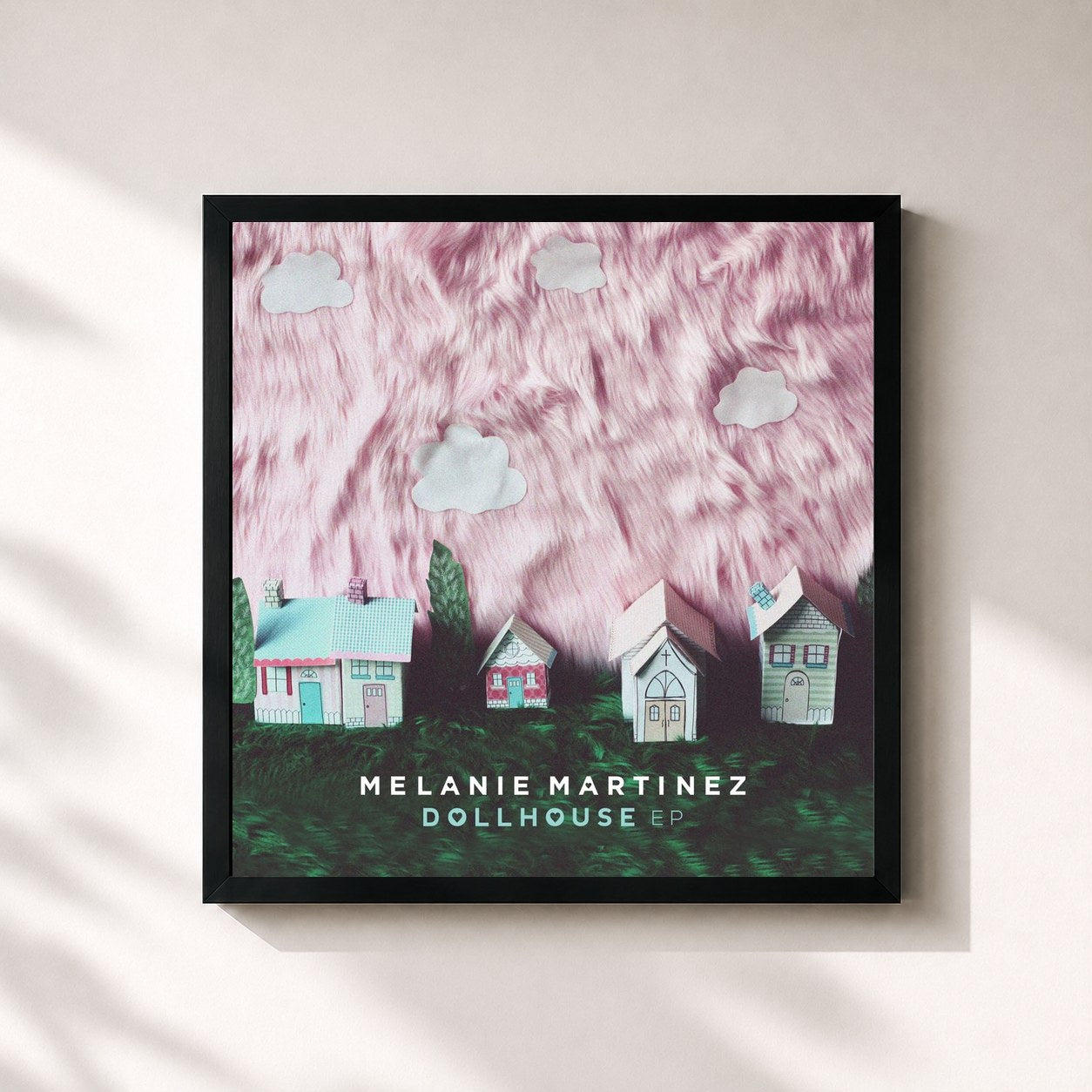 #noir Tableau carré de l'album Dollhouse de Melanie Martinez, cadre noir 32x32 cm