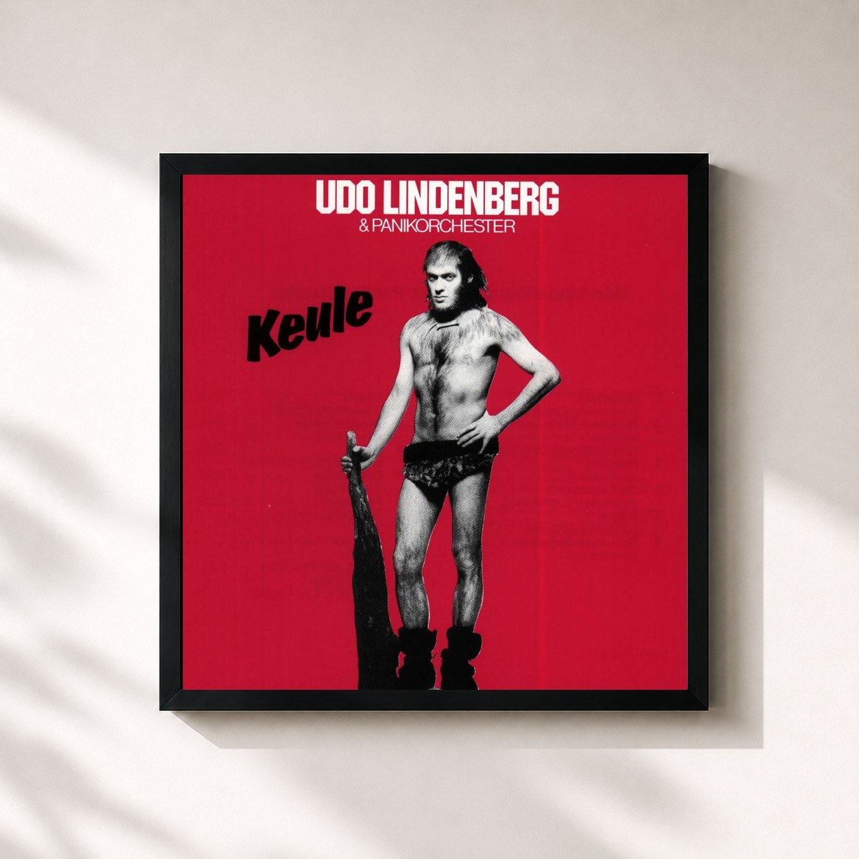 #noir Tableau carré de l'album Keule (Remastered Version) de Udo Lindenberg, cadre noir 32x32 cm