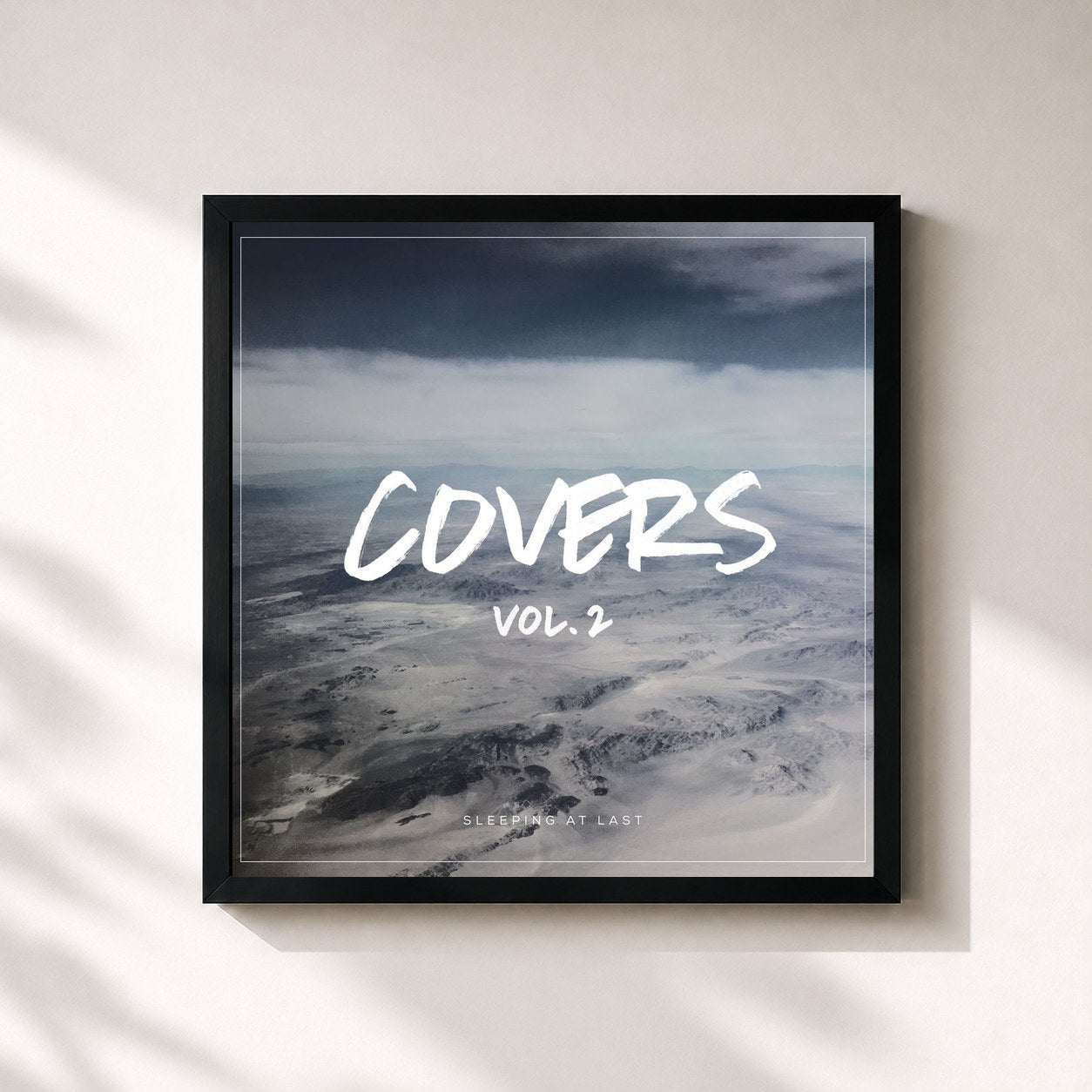 #noir Tableau carré de l'album Covers, Vol. 2 de Sleeping At Last, cadre noir 32x32 cm
