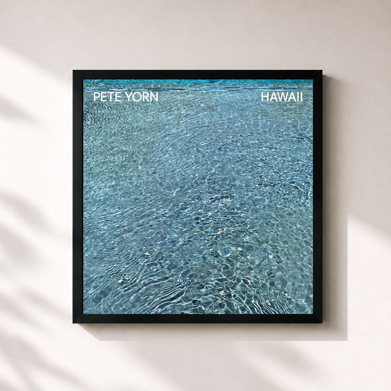 #noir Tableau carré de l'album Hawaii de Pete Yorn, cadre noir 32x32 cm