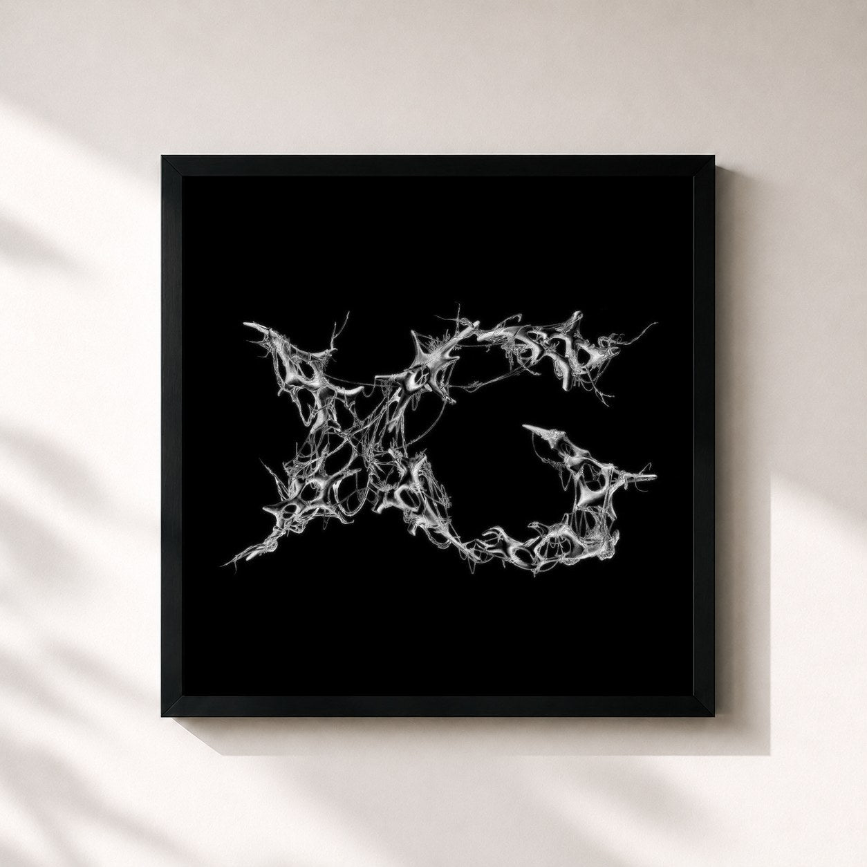 #noir Tableau carré de l'album AWE de XG, cadre noir 32x32 cm