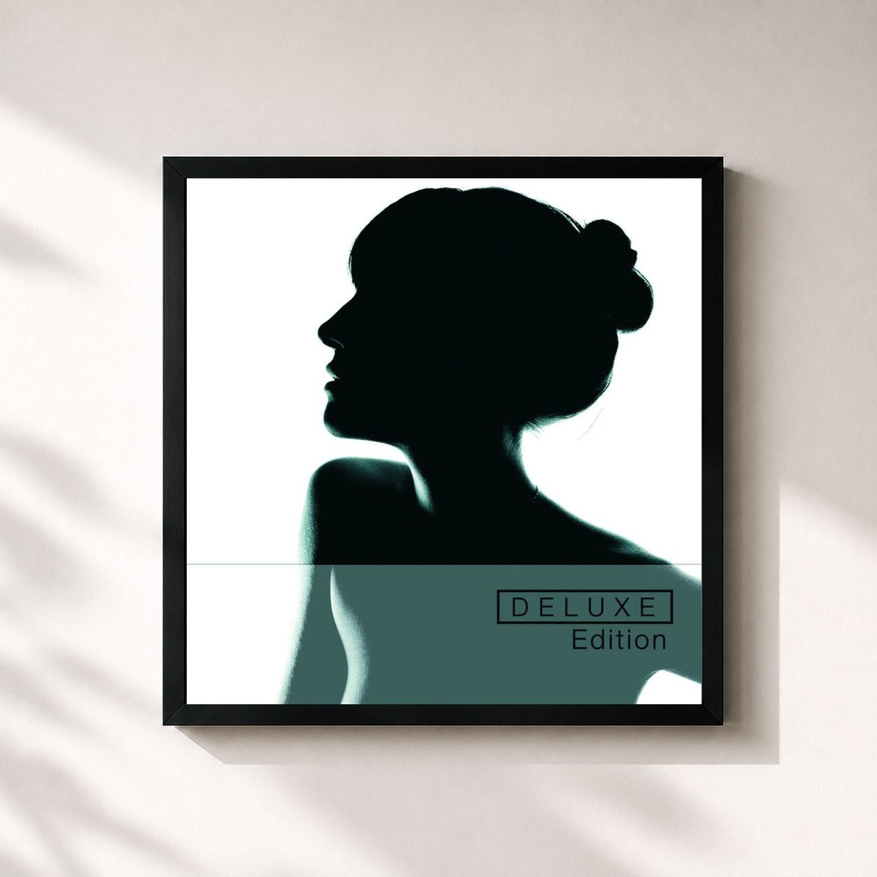 #noir Tableau carré de l'album The Reminder de Feist, cadre noir 32x32 cm