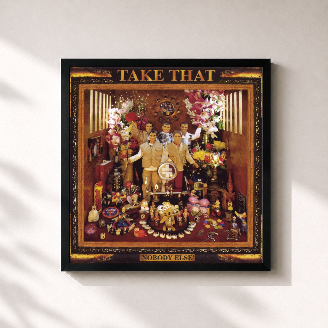 #noir Tableau carré de l'album Nobody Else (Expanded Edition) de Take That, cadre noir 32x32 cm