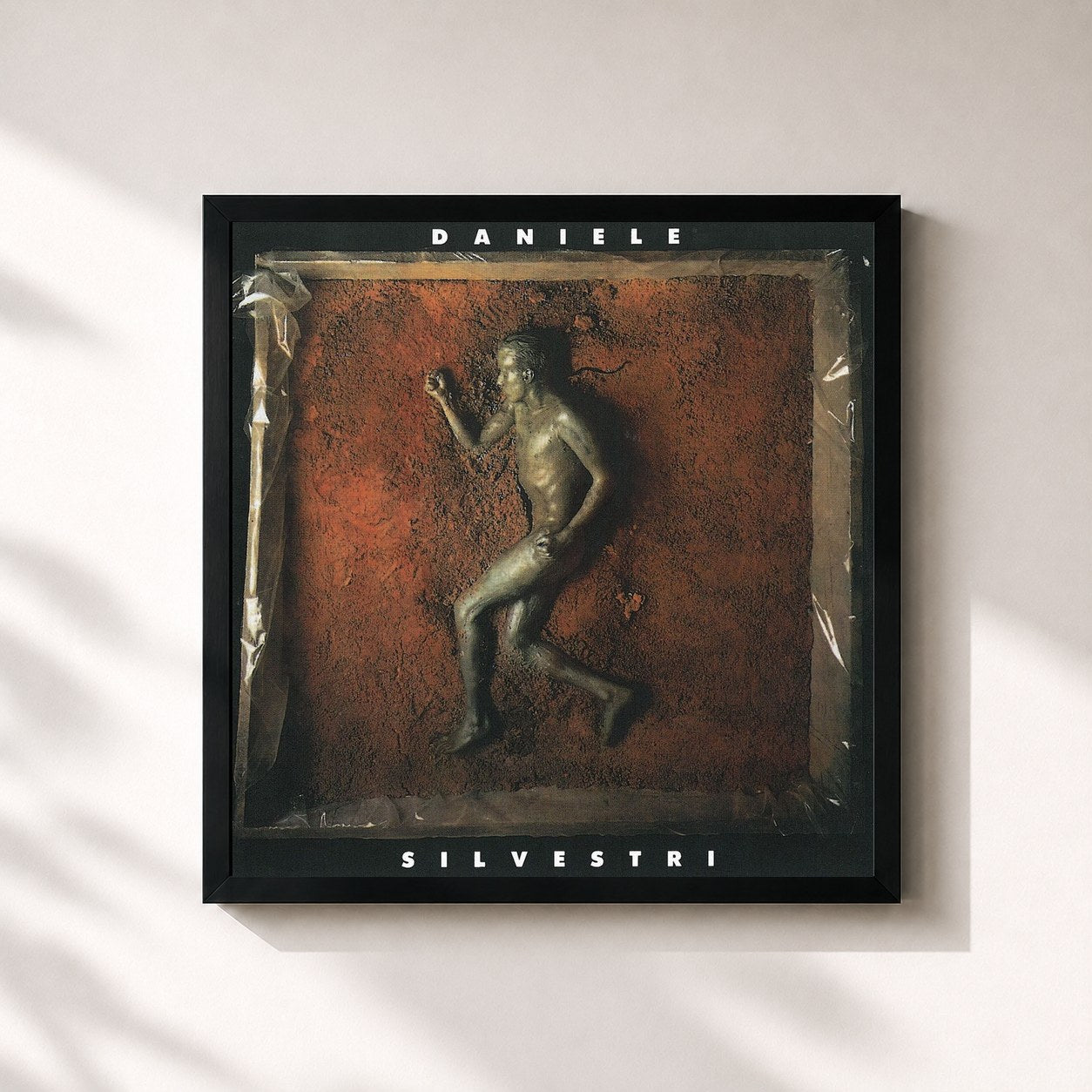 #noir Tableau carré de l'album Daniele Silvestri de Daniele Silvestri, cadre noir 32x32 cm