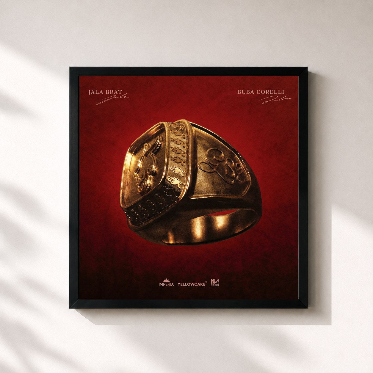 #noir Tableau carré de l'album Goat Season (Part Two) de Jala Brat, cadre noir 32x32 cm