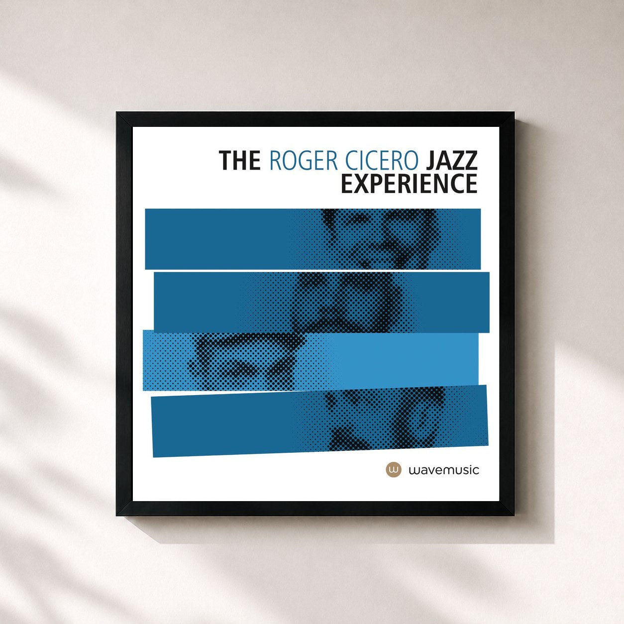 #noir Tableau carré de l'album The Roger Cicero Jazz Experience de Roger Cicero, cadre noir 32x32 cm