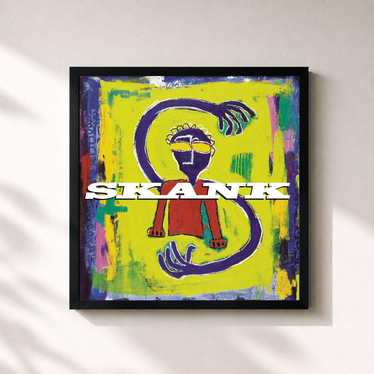 #noir Tableau carré de l'album Siderado de Skank, cadre noir 32x32 cm