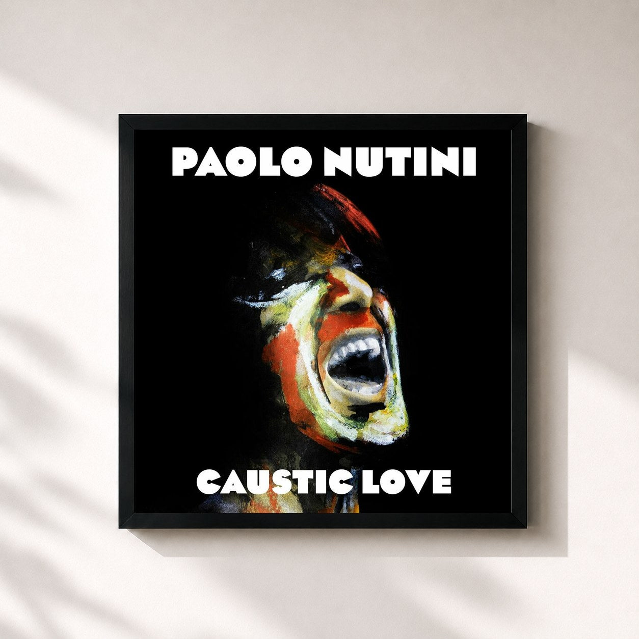 #noir Tableau carré de l'album Caustic Love de Paolo Nutini, cadre noir 32x32 cm
