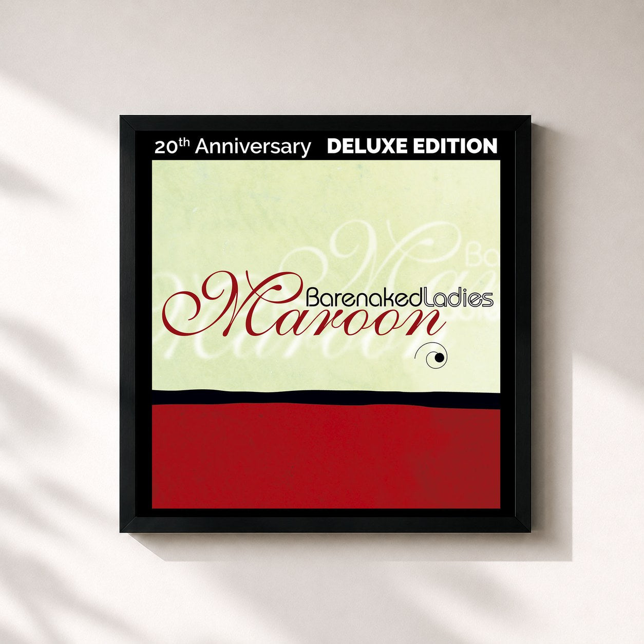 #noir Tableau carré de l'album Maroon (20th Anniversary Deluxe Edition) de Barenaked Ladies, cadre noir 32x32 cm