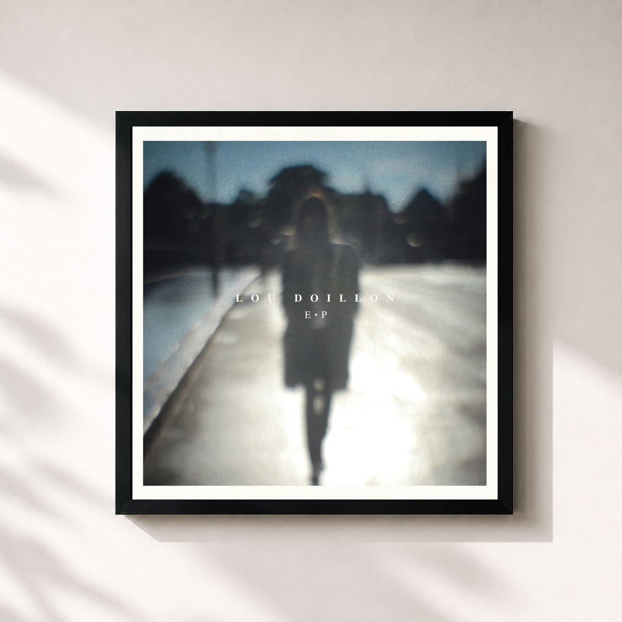 #noir Tableau carré de l'album ICU de Lou Doillon, cadre noir 32x32 cm