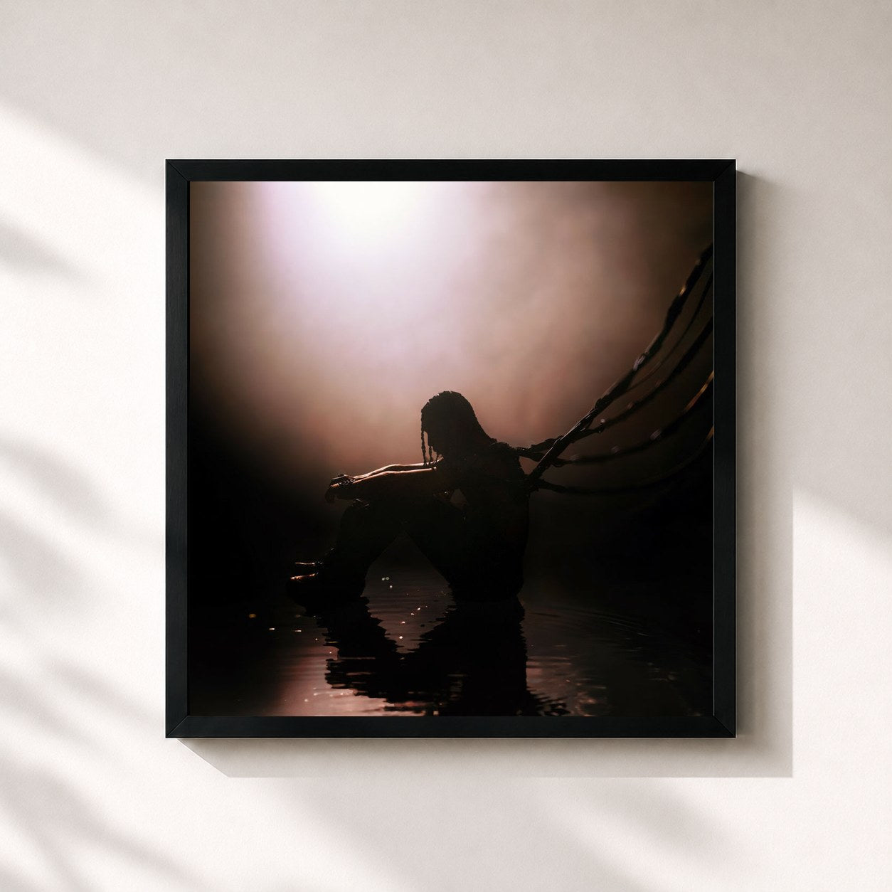 #noir Tableau carré de l'album LIFE I CHOSE de KILLY, cadre noir 32x32 cm