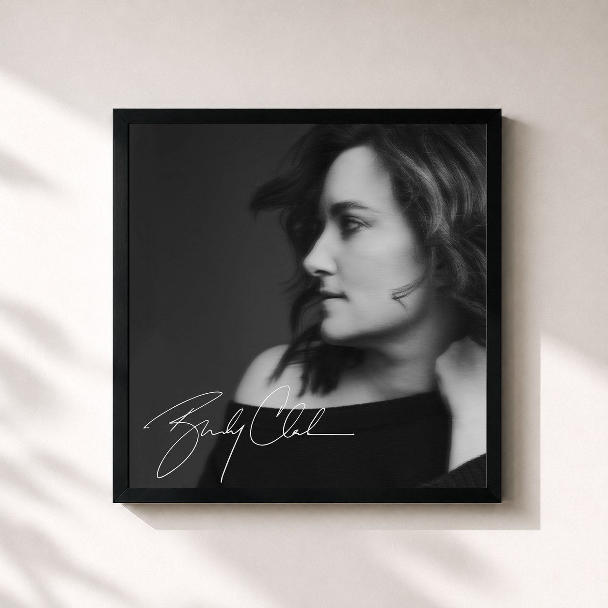 #noir Tableau carré de l'album Brandy Clark de Brandy Clark, cadre noir 32x32 cm