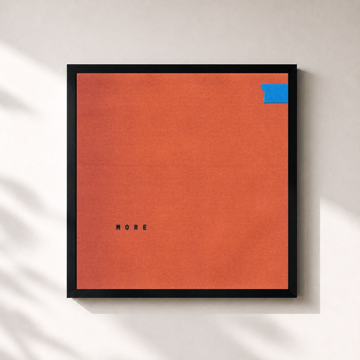 #noir Tableau carré de l'album More de Wallows, cadre noir 32x32 cm