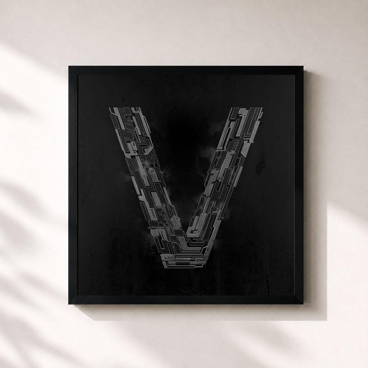 #noir Tableau carré de l'album Awaken The World - The 1st Album de WayV, cadre noir 32x32 cm