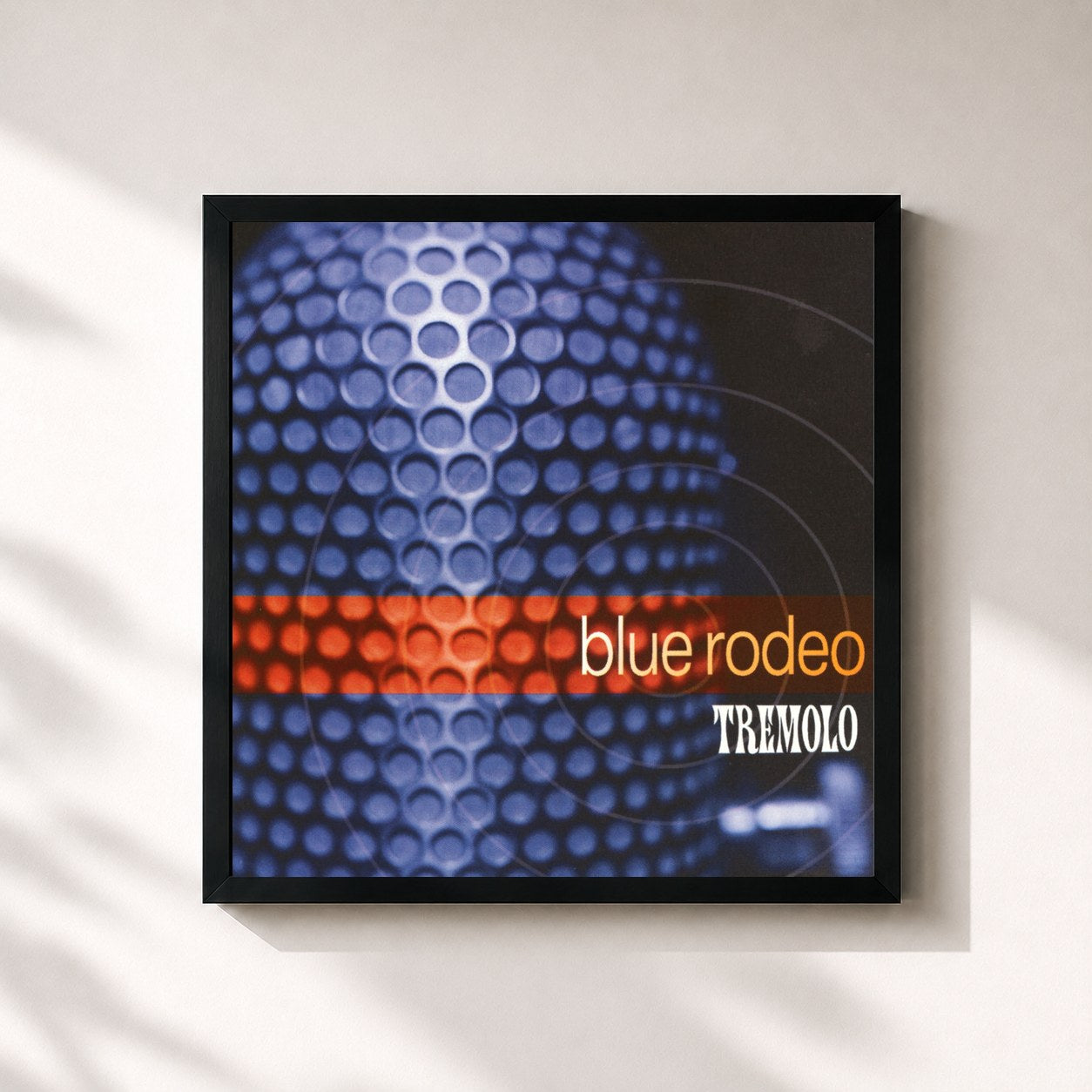 #noir Tableau carré de l'album Tremolo de Blue Rodeo, cadre noir 32x32 cm