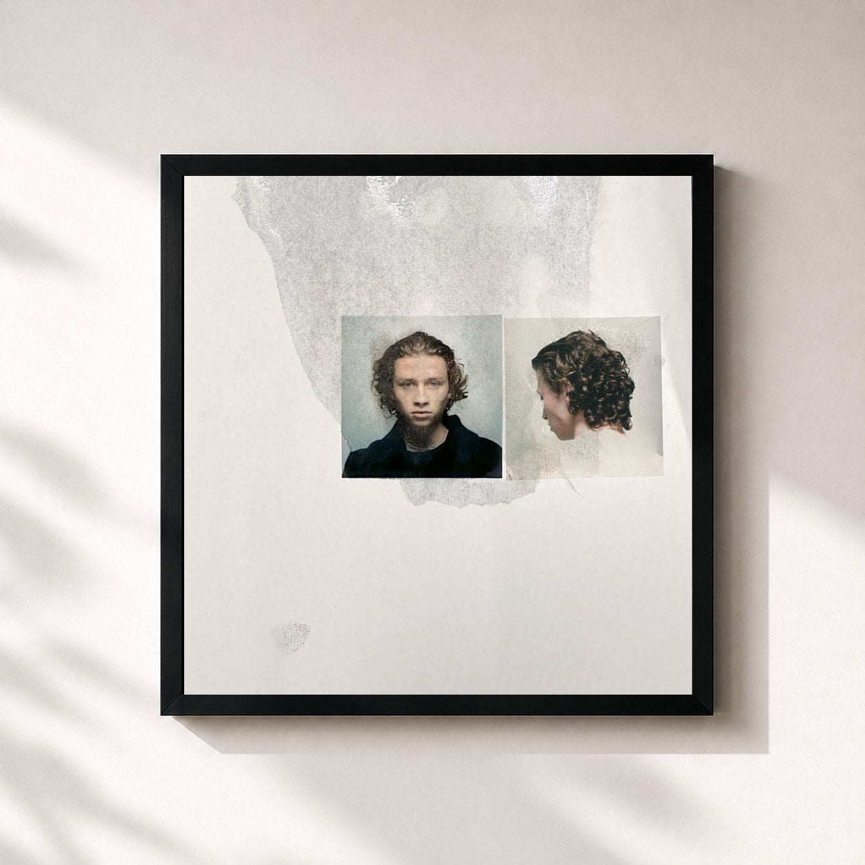 #noir Tableau carré de l'album Wenn du weinst / Einmal verliebt (Outro) de Berq, cadre noir 32x32 cm