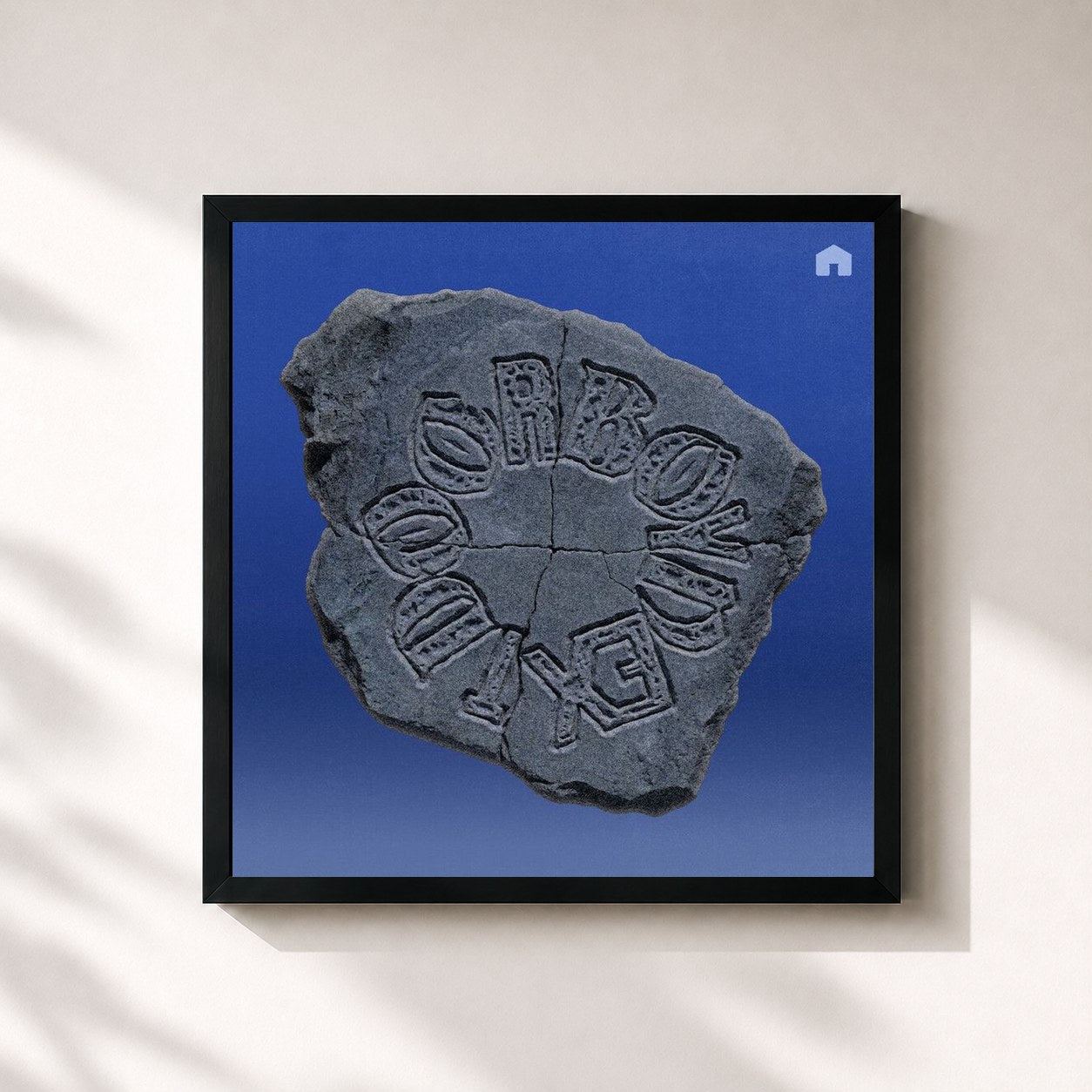 #noir Tableau carré de l'album HOME de BOYNEXTDOOR, cadre noir 32x32 cm