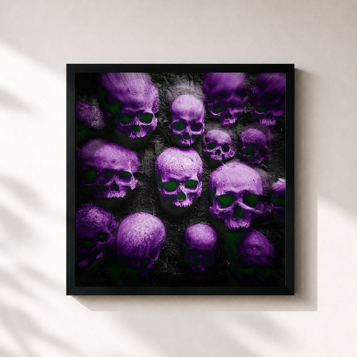 #noir Tableau carré de l'album Skeletor de Chief Keef, cadre noir 32x32 cm