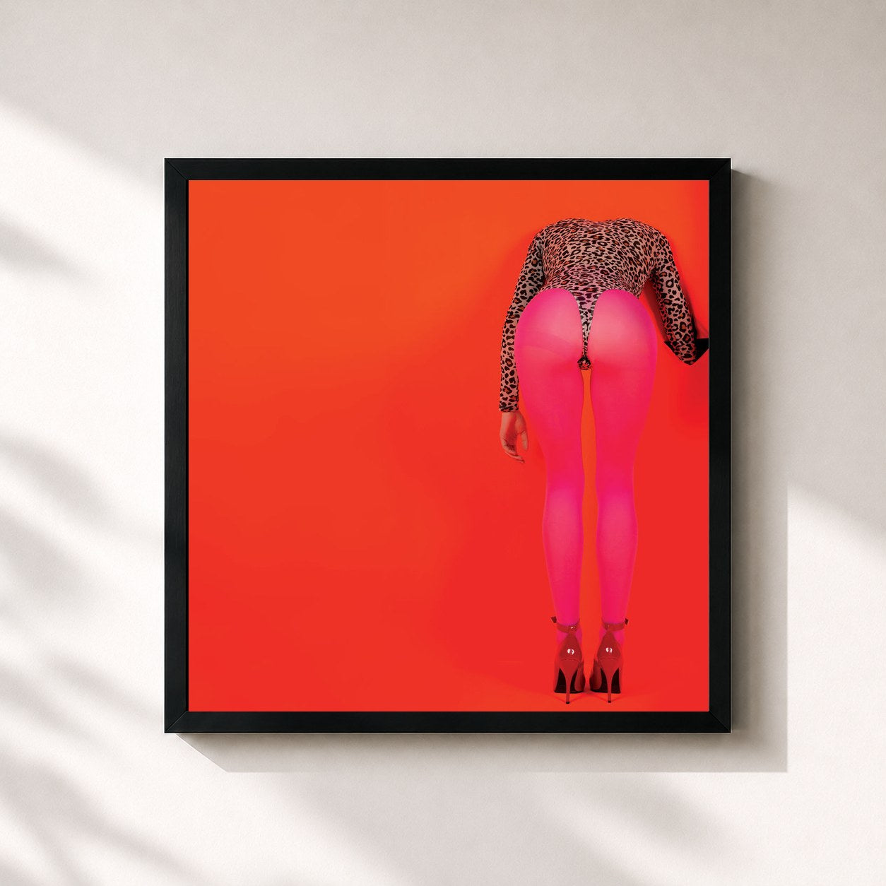 #noir Tableau carré de l'album MASSEDUCTION de St. Vincent, cadre noir 32x32 cm