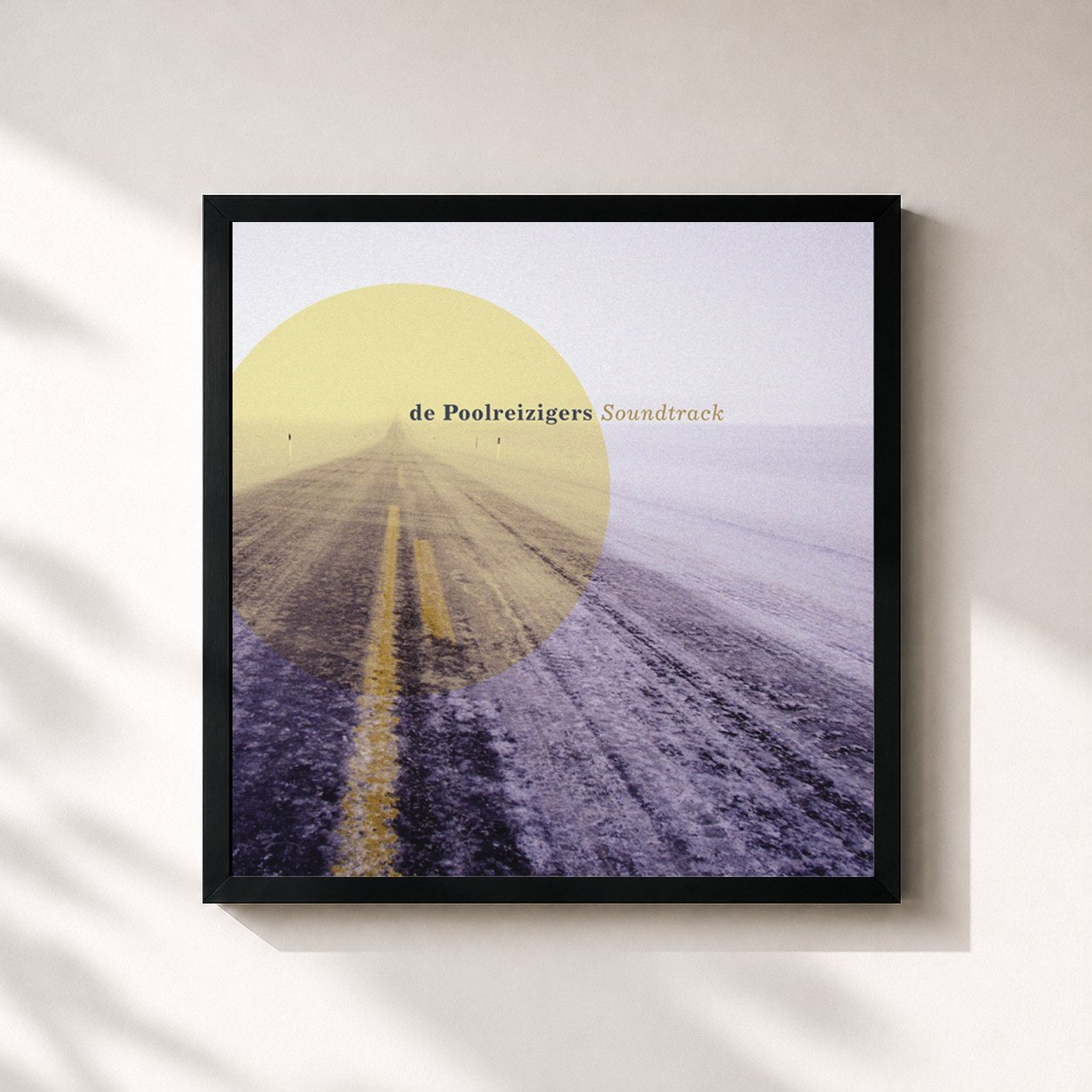 #noir Tableau carré de l'album De Poolreizigers (Soundtrack) de Arsenal, cadre noir 32x32 cm