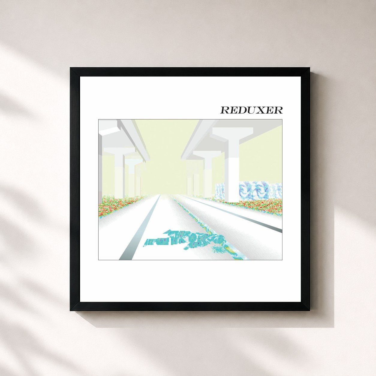 #noir Tableau carré de l'album REDUXER de alt-J, cadre noir 32x32 cm