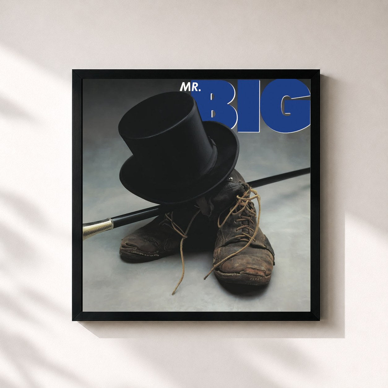#noir Tableau carré de l'album Mr. Big de Mr. Big, cadre noir 32x32 cm