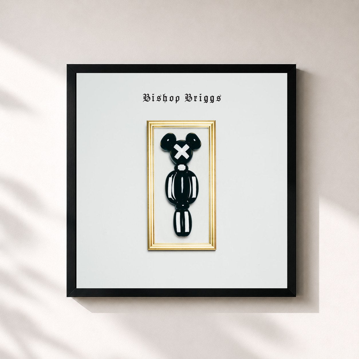#noir Tableau carré de l'album Bishop Briggs de Bishop Briggs, cadre noir 32x32 cm