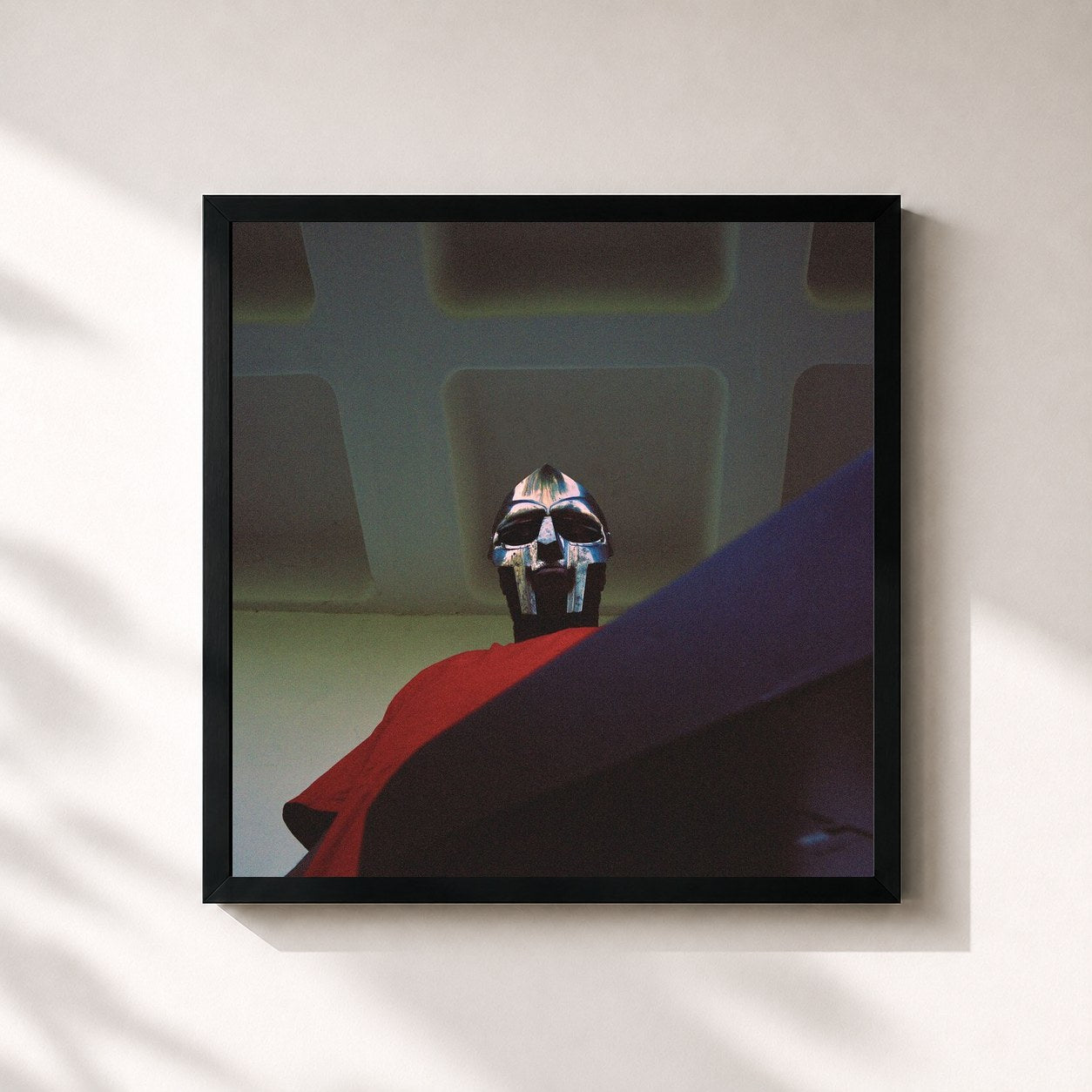 #noir Tableau carré de l'album Madvillainy Demos de Madvillain, cadre noir 32x32 cm