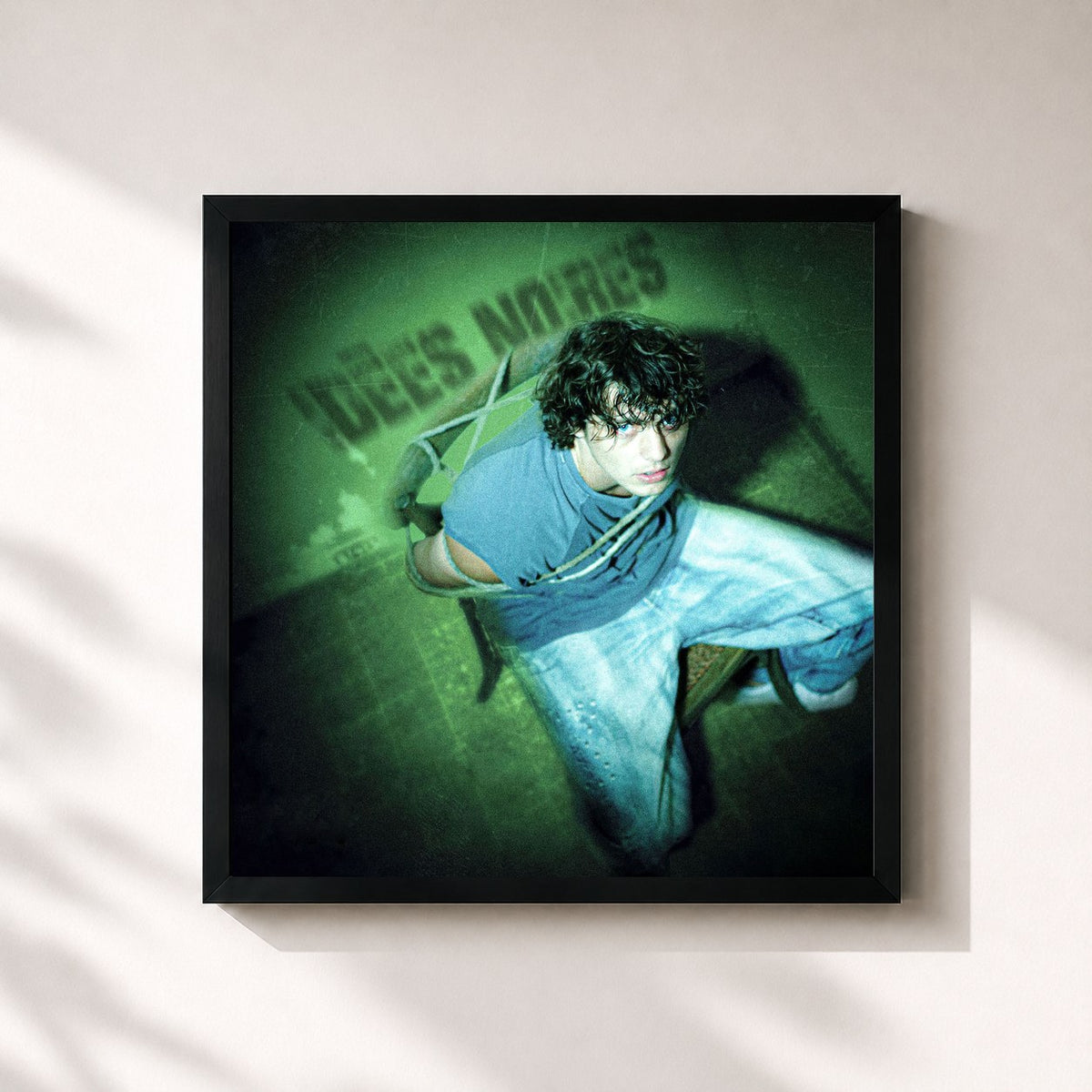 #noir Tableau carré de l'album Idées Noires de Ulysse, cadre noir 32x32 cm