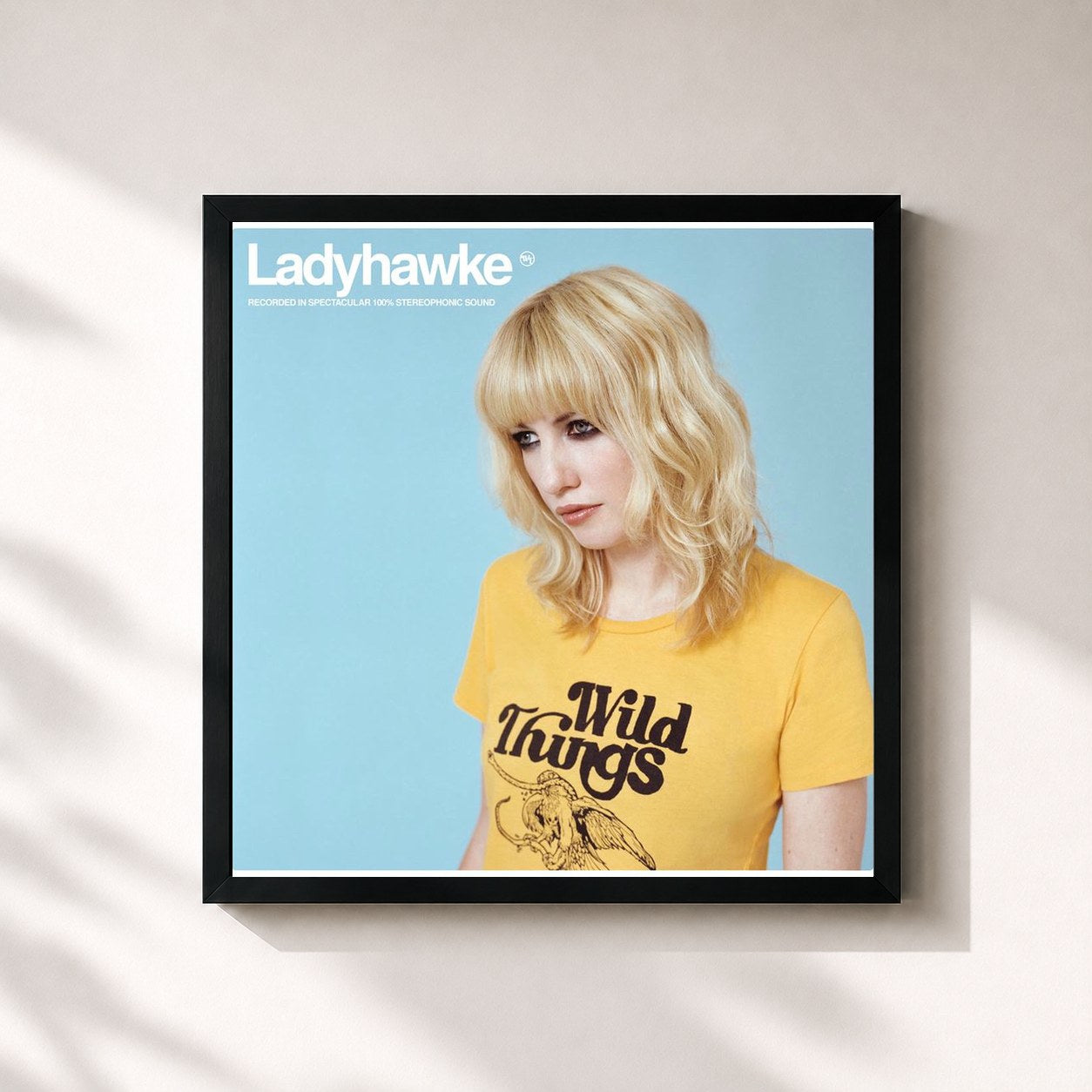 #noir Tableau carré de l'album Wild Things de Ladyhawke, cadre noir 32x32 cm