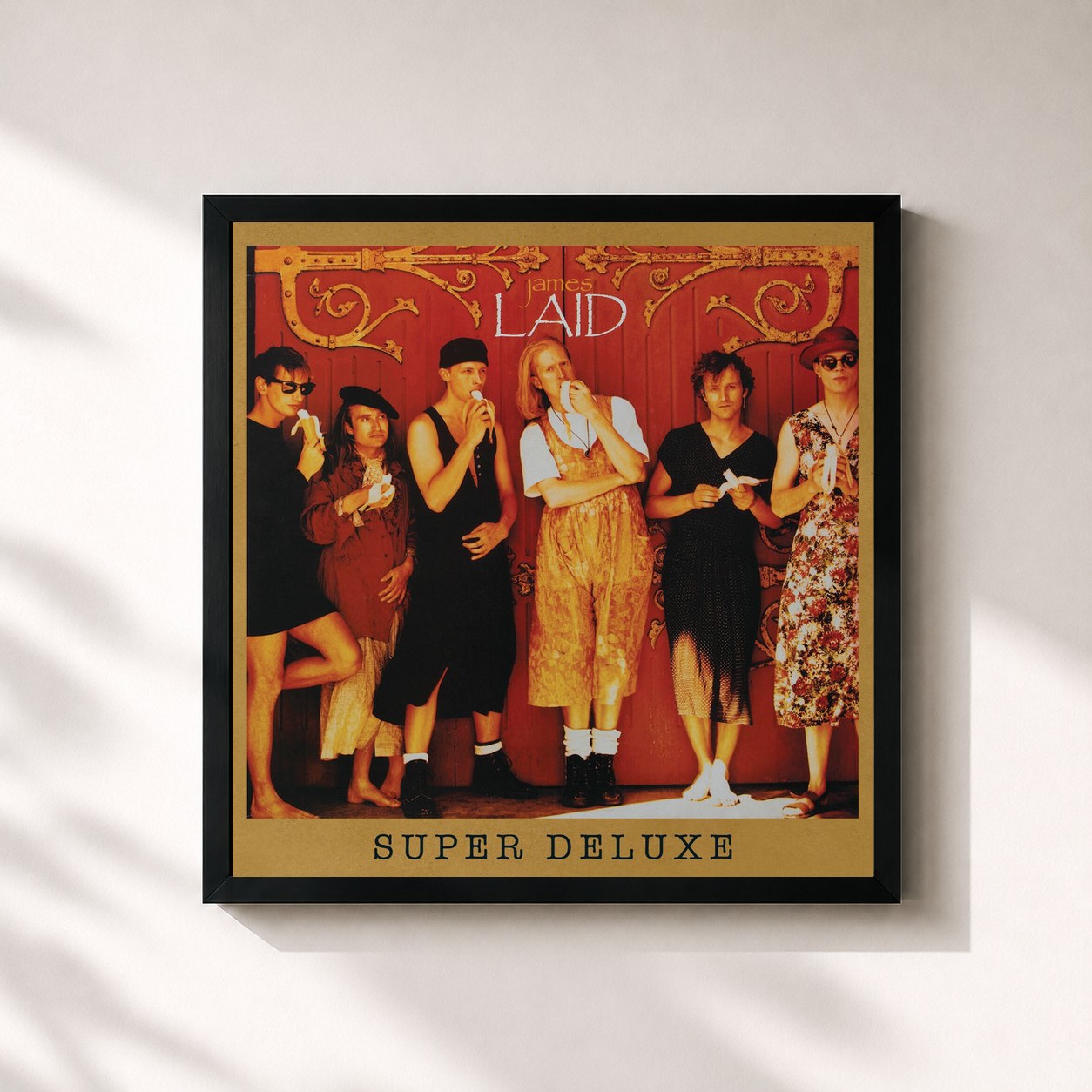 #noir Tableau carré de l'album Laid / Wah Wah (Super Deluxe Edition) de James, cadre noir 32x32 cm