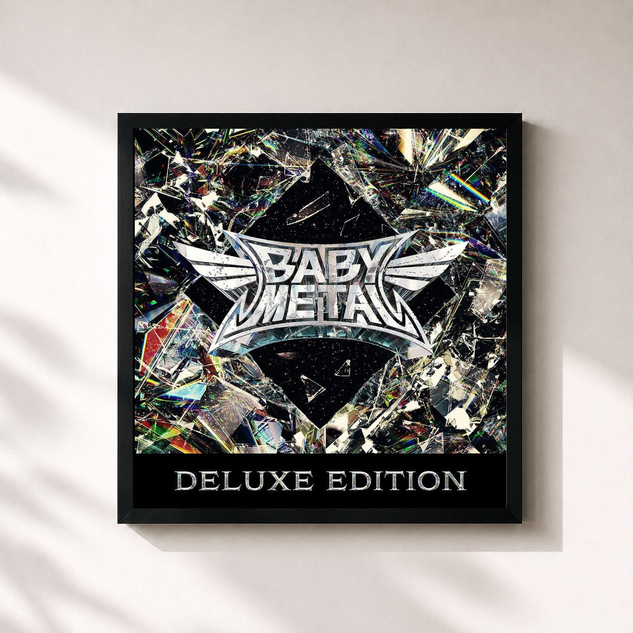 #noir Tableau carré de l'album METAL FORTH (Deluxe Edition) de BABYMETAL, cadre noir 32x32 cm
