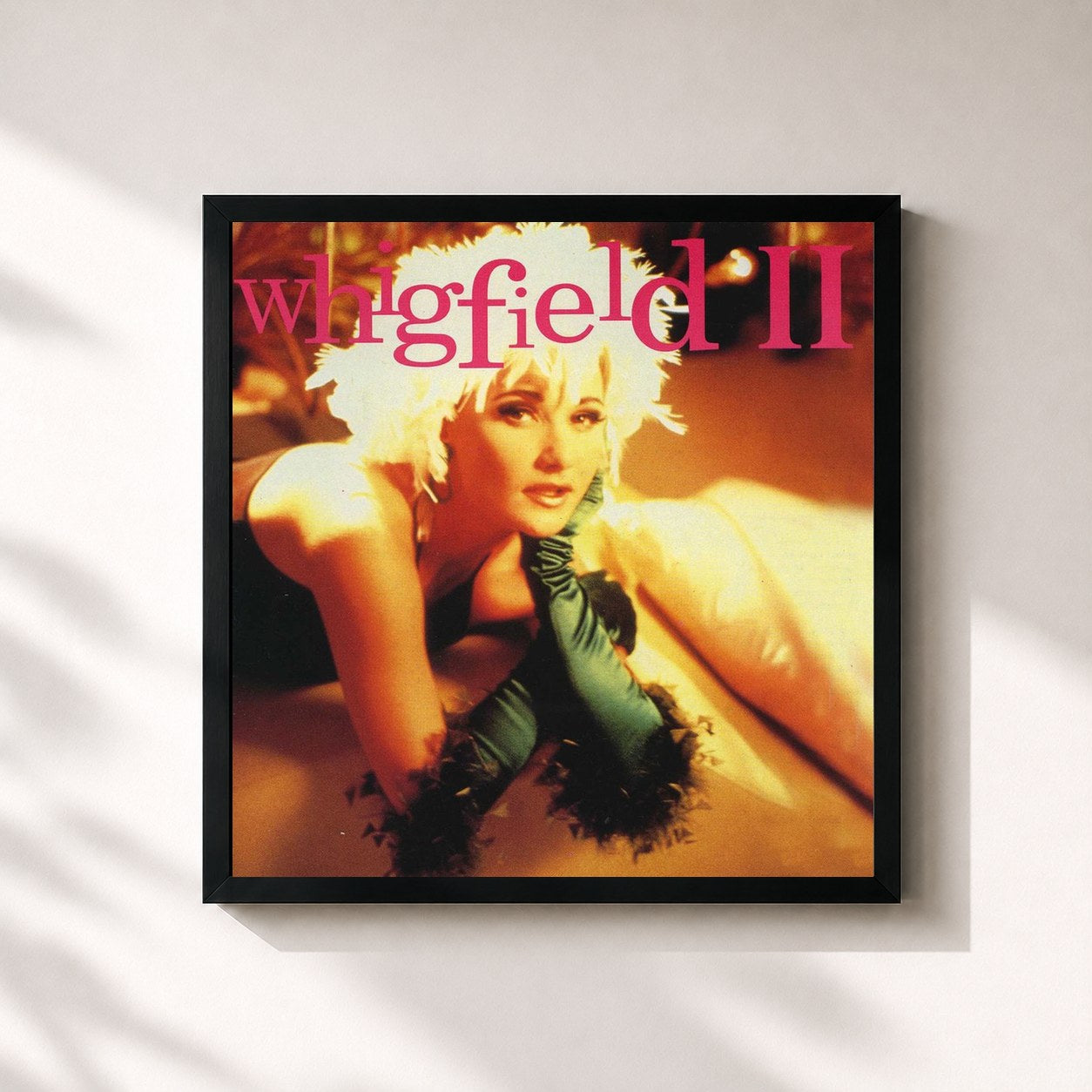 #noir Tableau carré de l'album Whigfield 2 de Whigfield, cadre noir 32x32 cm