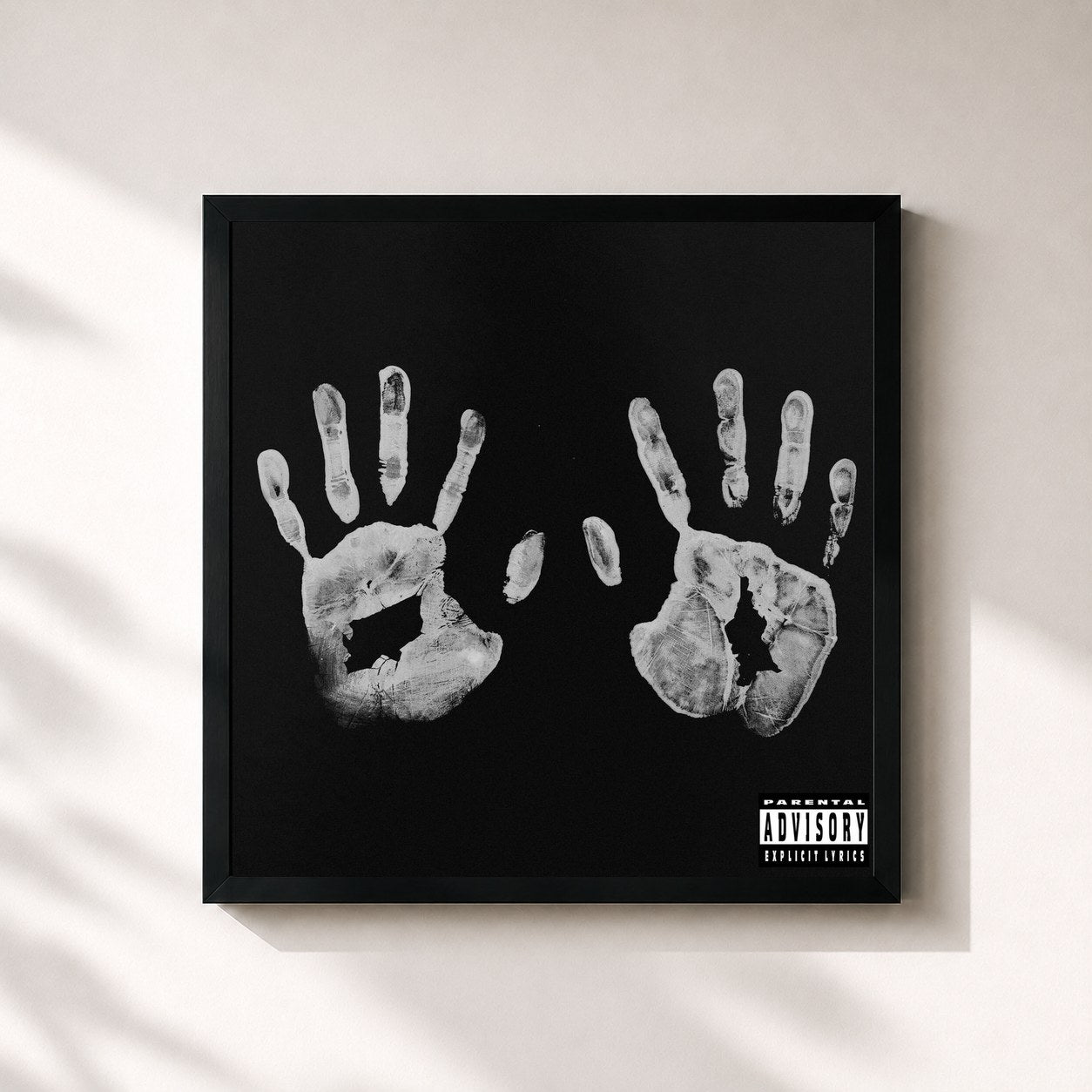 #noir Tableau carré de l'album STRENGTH TO STRENGTH de Headie One, cadre noir 32x32 cm