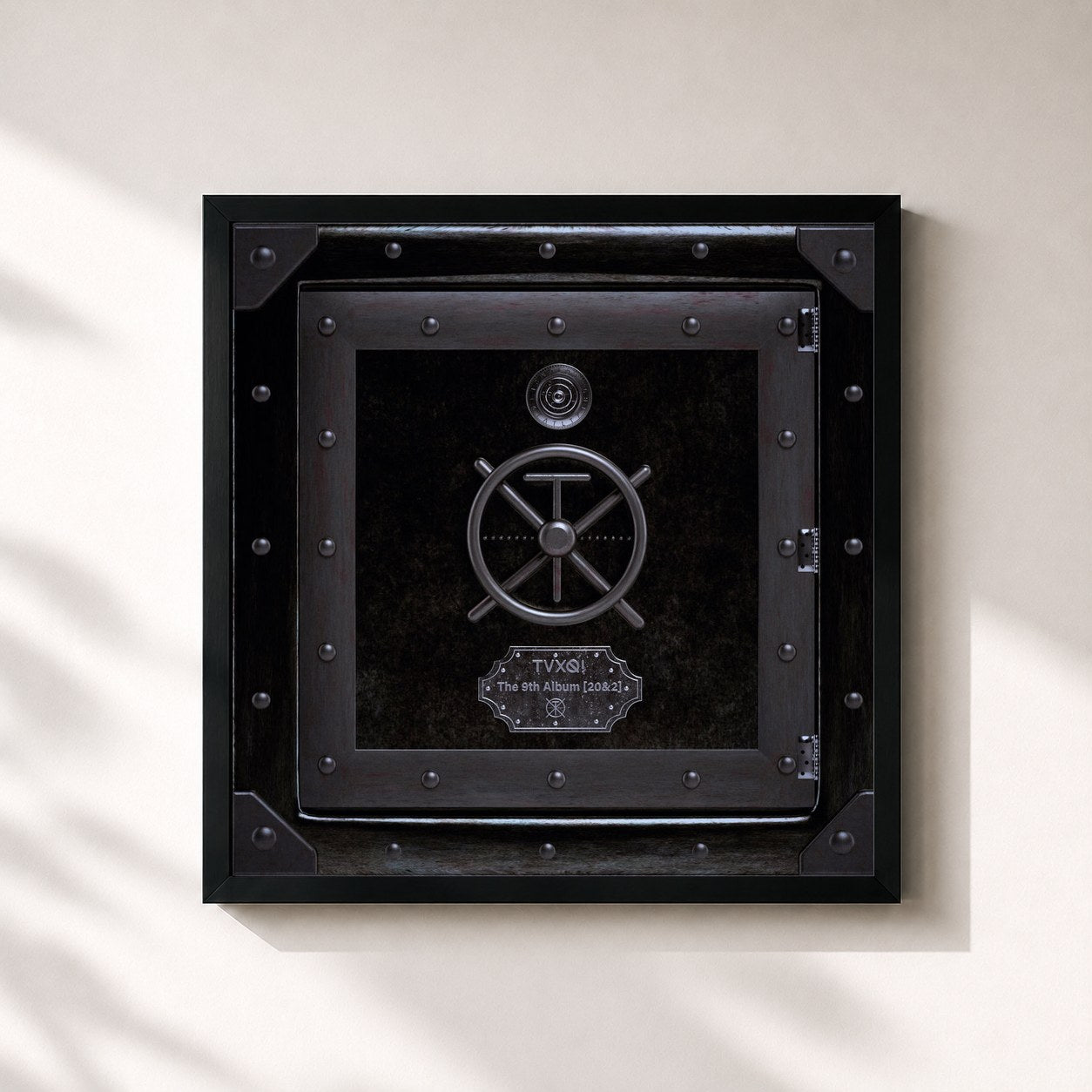 #noir Tableau carré de l'album 20&2 - The 9th Album de TVXQ!, cadre noir 32x32 cm