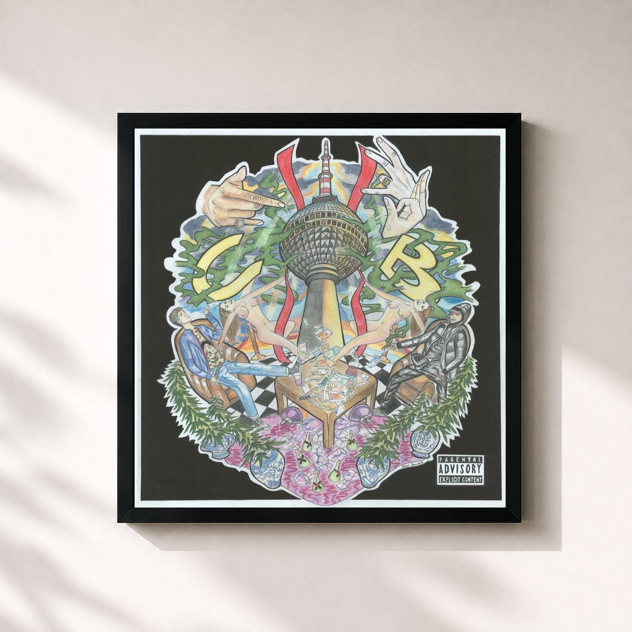 #noir Tableau carré de l'album C.o.B (Reupload) de Lucio101, cadre noir 32x32 cm