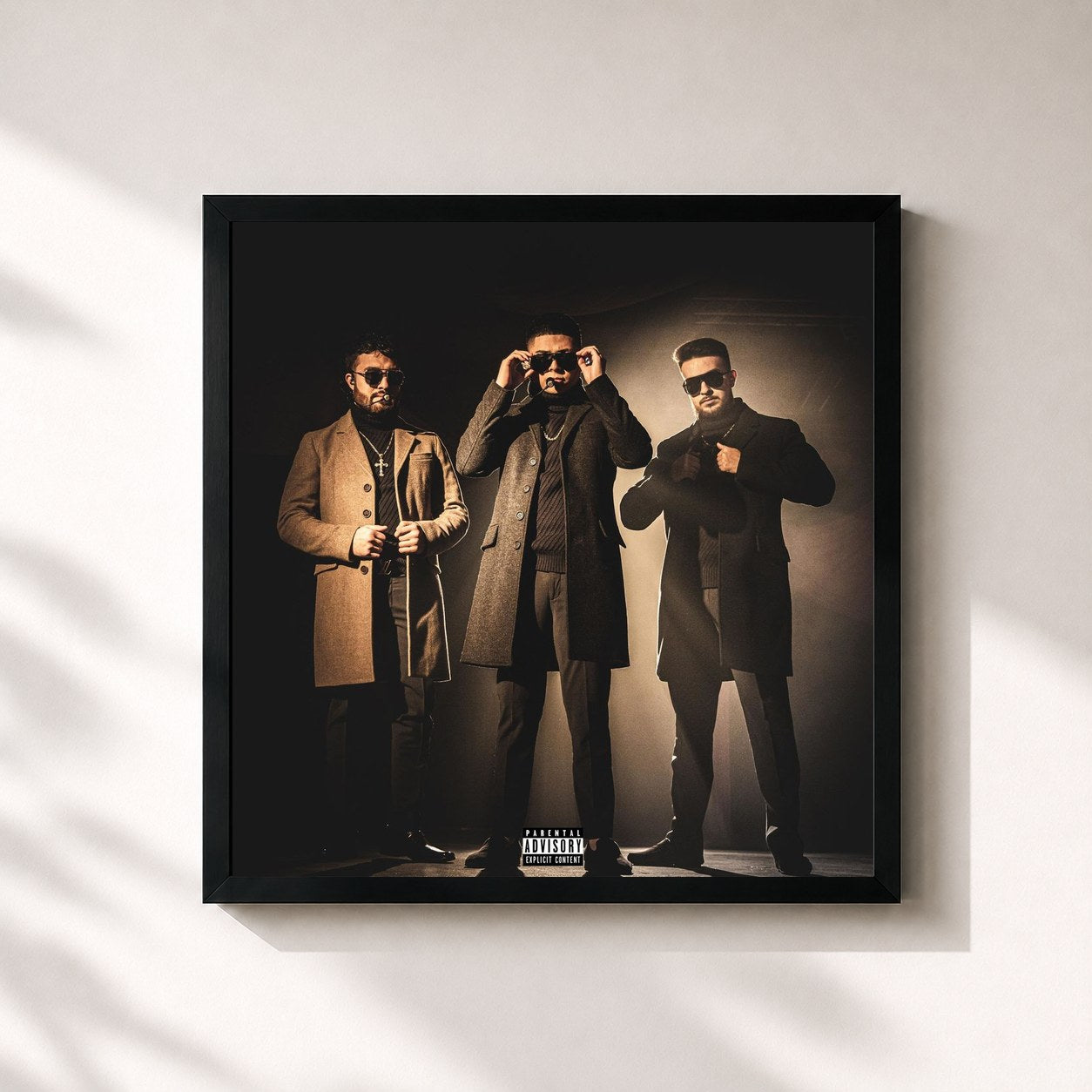 #noir Tableau carré de l'album DEV, Vol. 2 de Marca MP, cadre noir 32x32 cm