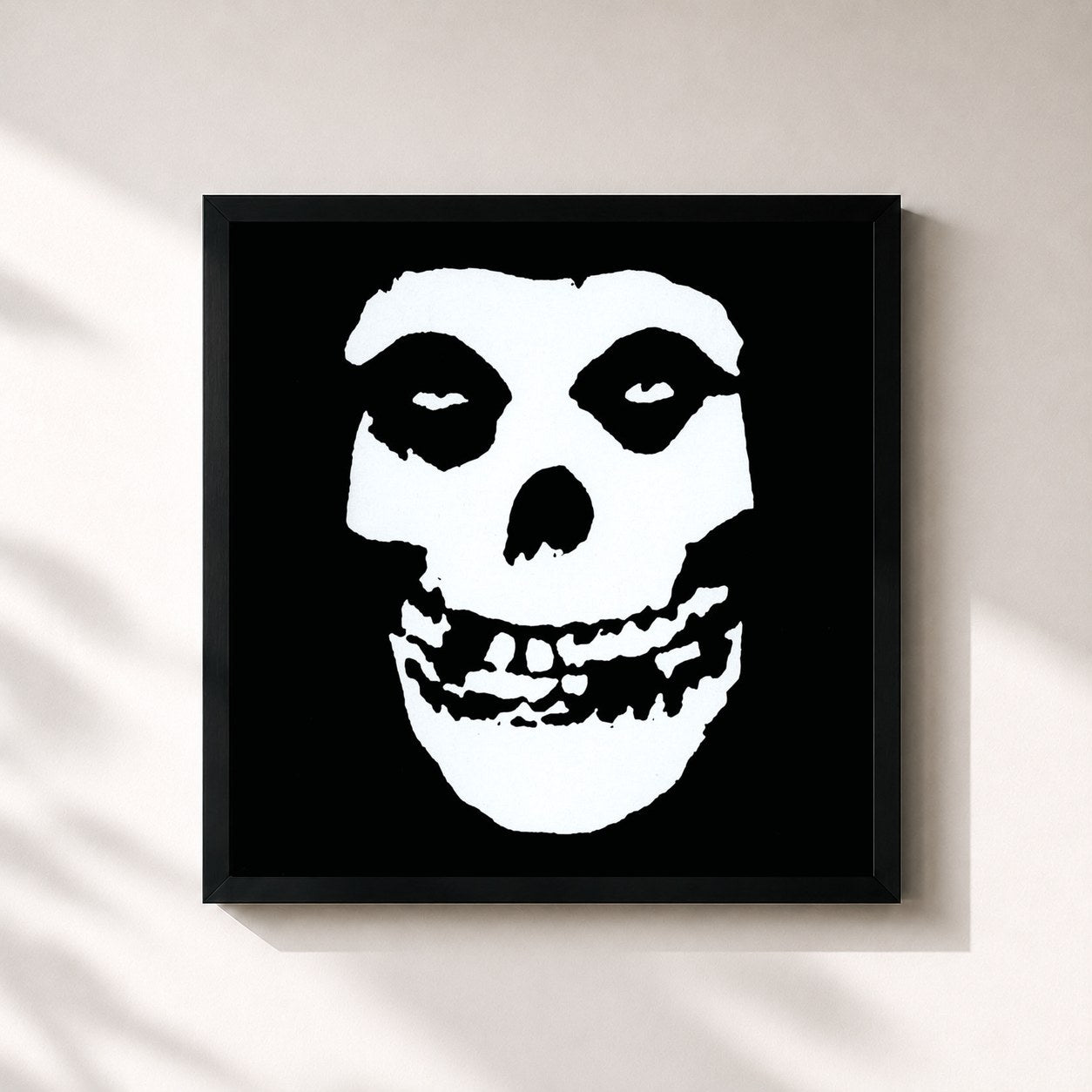 #noir Tableau carré de l'album The Misfits Box Set de Misfits, cadre noir 32x32 cm