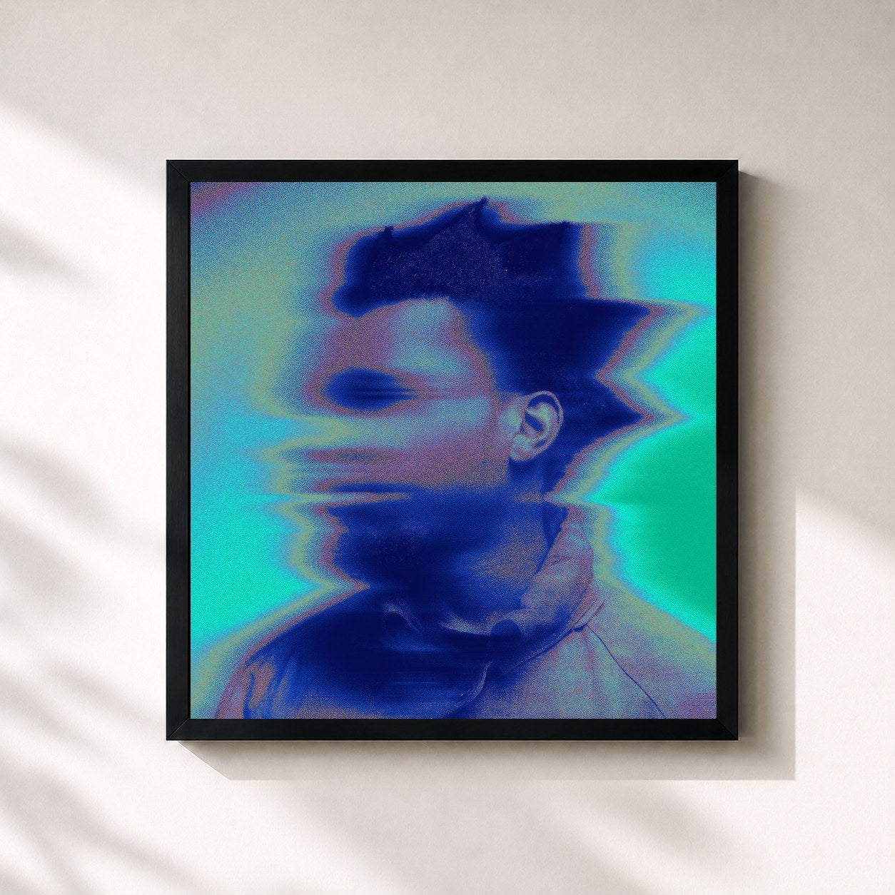 #noir Tableau carré de l'album Melt My Eyez See Your Future de Denzel Curry, cadre noir 32x32 cm