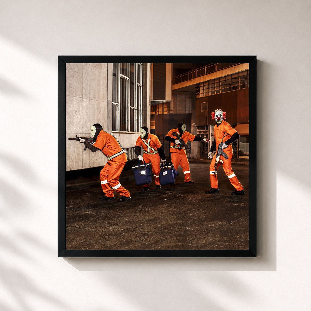 #noir Tableau carré de l'album Cores & Valores de Racionais MC's, cadre noir 32x32 cm