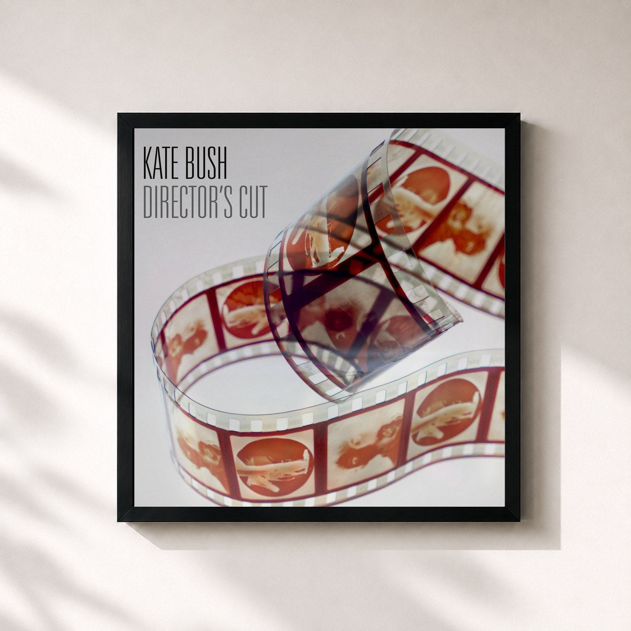 #noir Tableau carré de l'album Director's Cut (2018 Remaster) de Kate Bush, cadre noir 32x32 cm