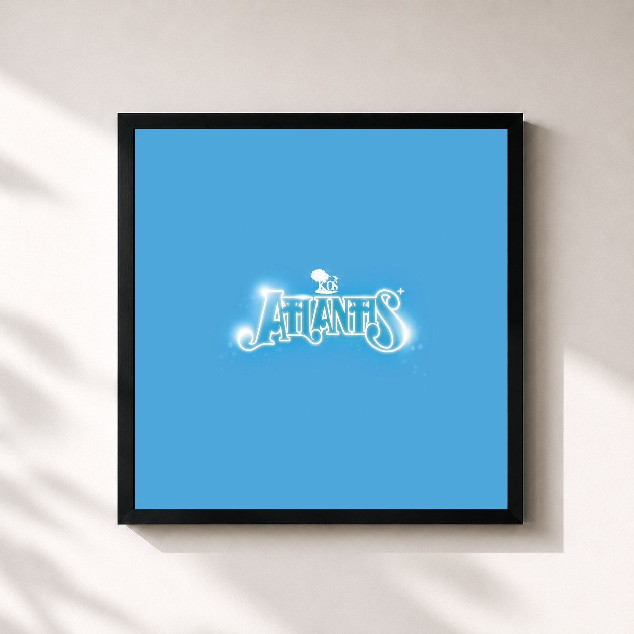 #noir Tableau carré de l'album Atlantis+ de k-os, cadre noir 32x32 cm