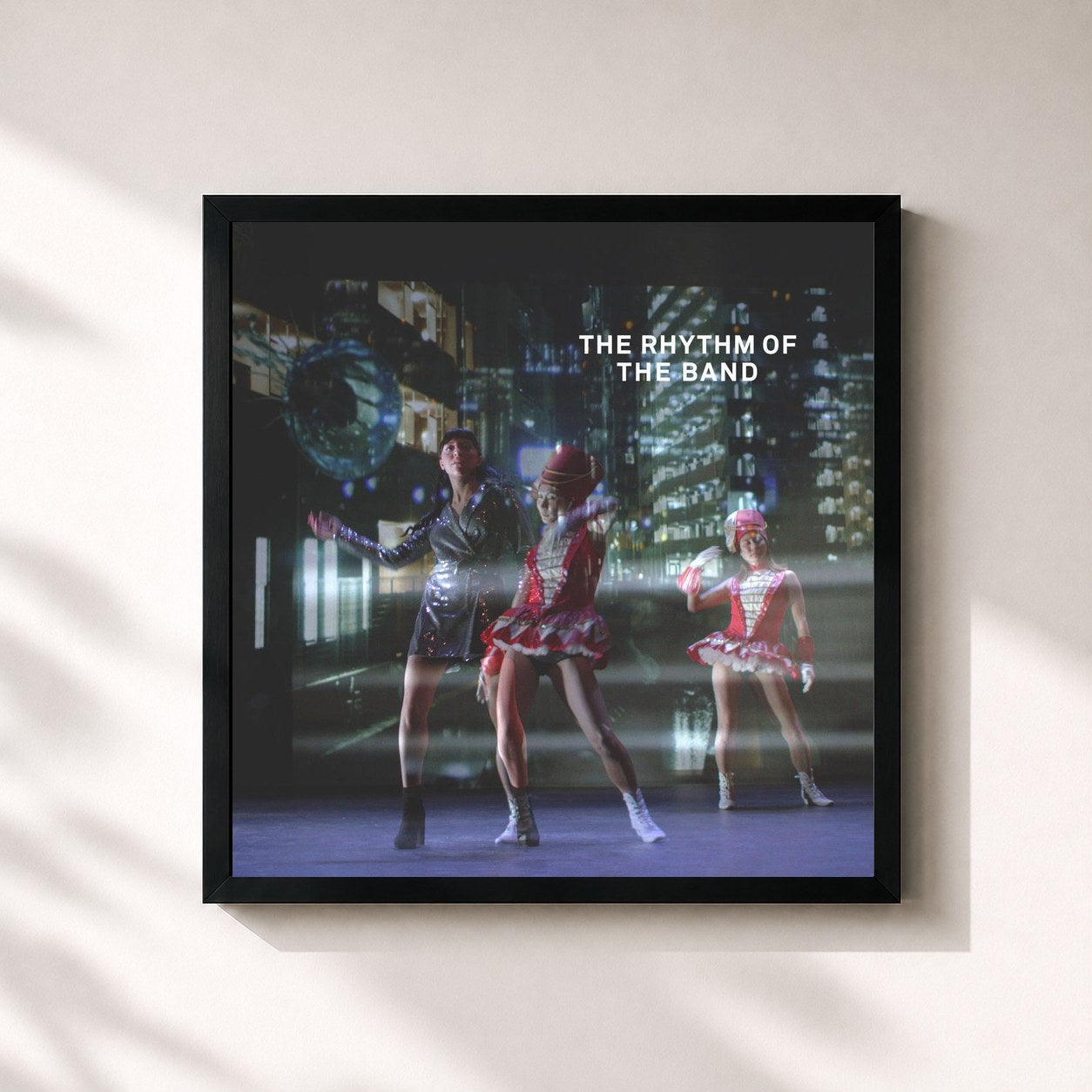 #noir Tableau carré de l'album The Rhythm of the Band de Arsenal, cadre noir 32x32 cm